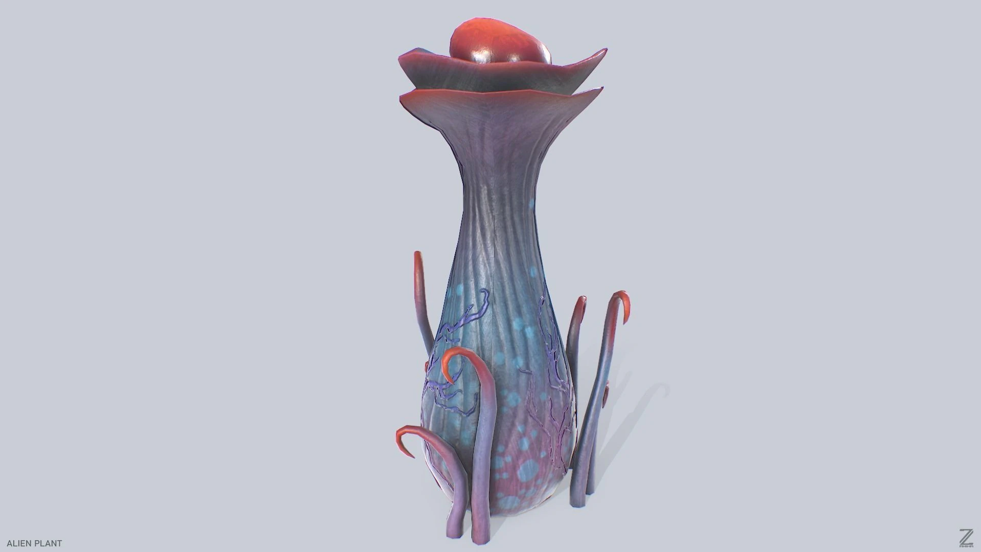 Alien plant 3D Model .c4d .max .obj .3ds .fbx .stl .blend 