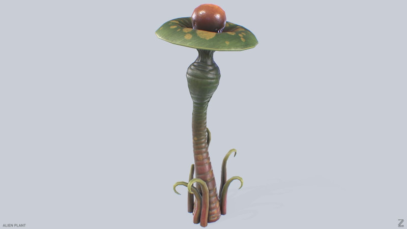 Alien plant Model 3D .c4d .max .obj .3ds .fbx .stl .blend 
