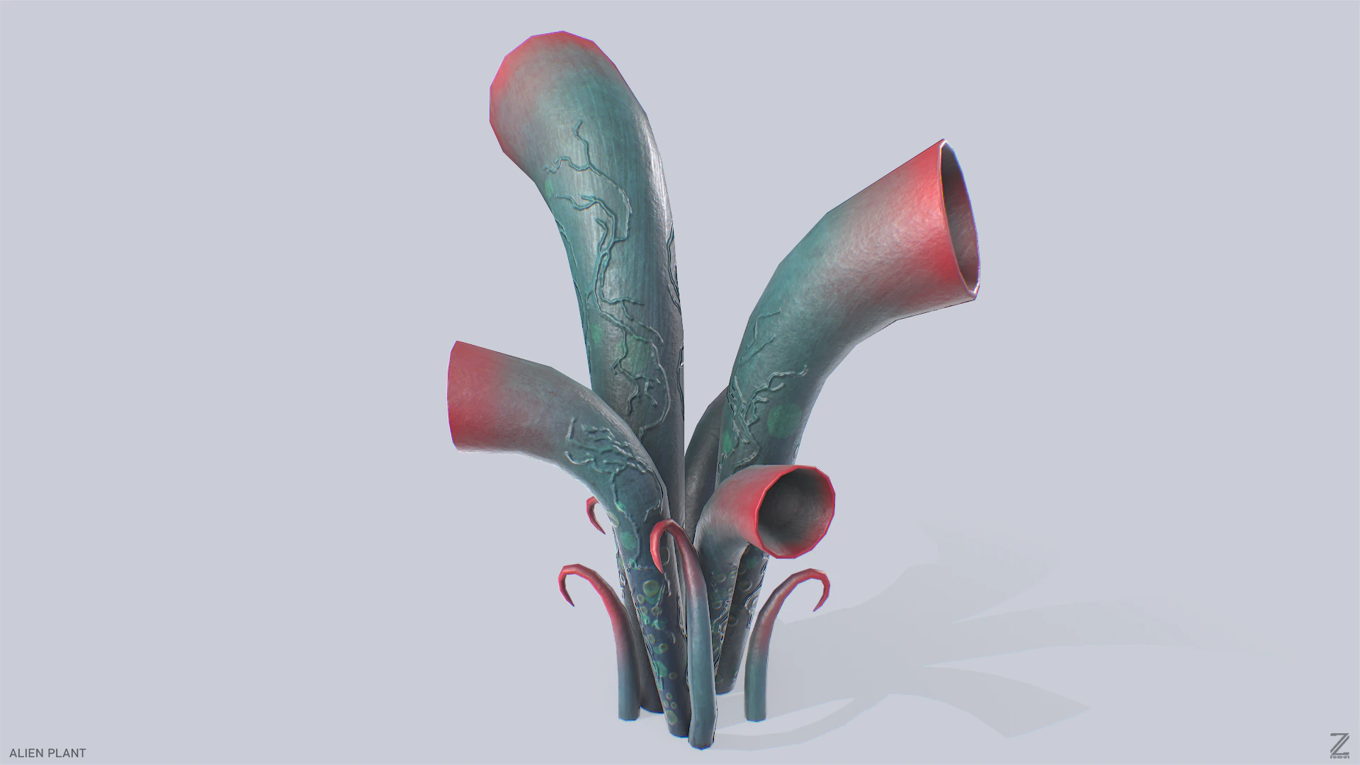 Alien plant 3D Model .c4d .max .obj .3ds .fbx .stl .blend 