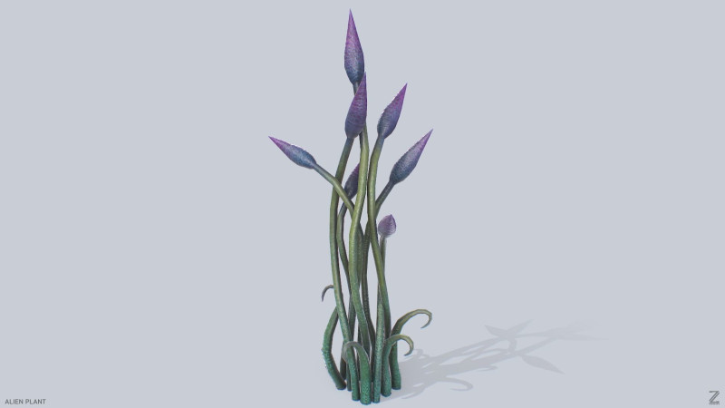 Alien plant 3D 모델 .c4d .max .obj .3ds .fbx .stl .blend 