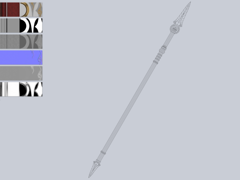 Draconic spear Model 3D