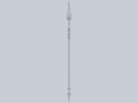 Draconic spear Model 3D