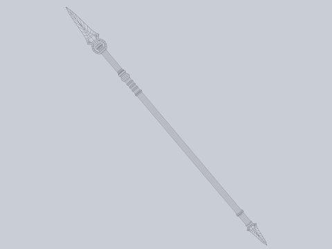 Draconic spear Model 3D