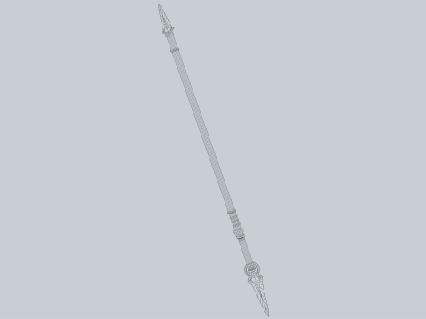 Draconic spear Model 3D