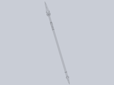 Draconic spear Model 3D