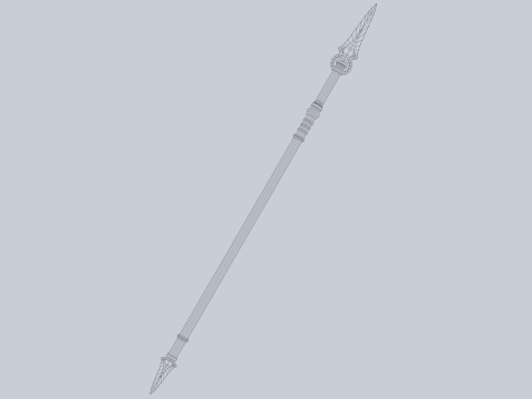 Draconic spear Model 3D