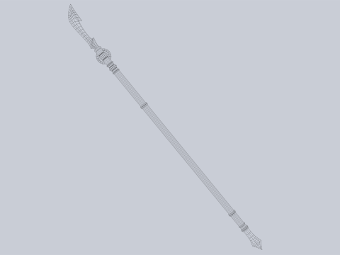 Draconic spear 3D मॉडल