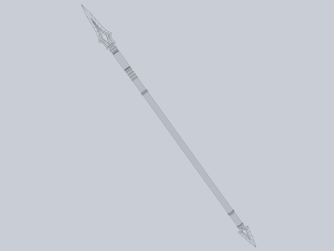 Draconic spear 3Dモデル