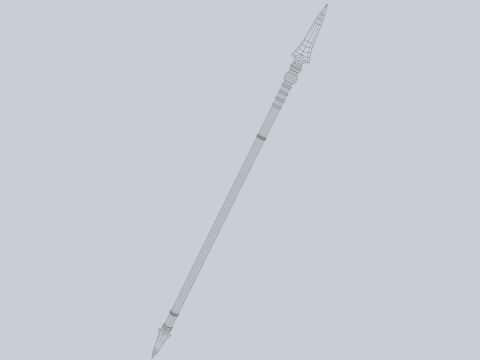Draconic spear Modello 3D