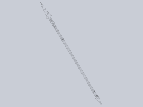 Draconic spear Modello 3D