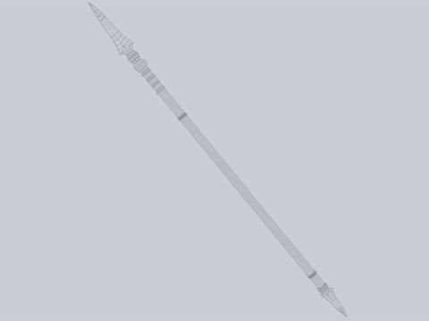 Draconic spear Modello 3D