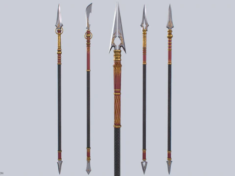 Colecci&oacute;n de lanzas drac&oacute;nicas Modelo 3D