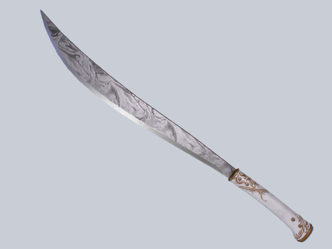 Damascus bolo 3D Model