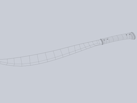 Damascus bolo 3D 모델