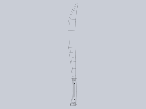 Damascus bolo 3D 모델