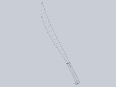 Damascus bolo 3D 모델