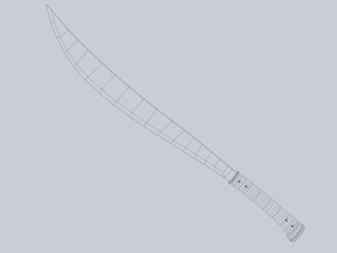 Damascus bolo 3D 모델