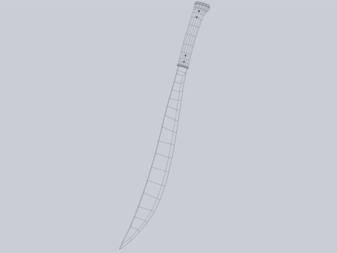 Damascus bolo 3D 모델
