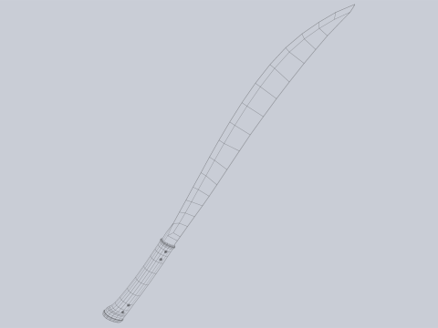 Damascus bolo 3D 모델