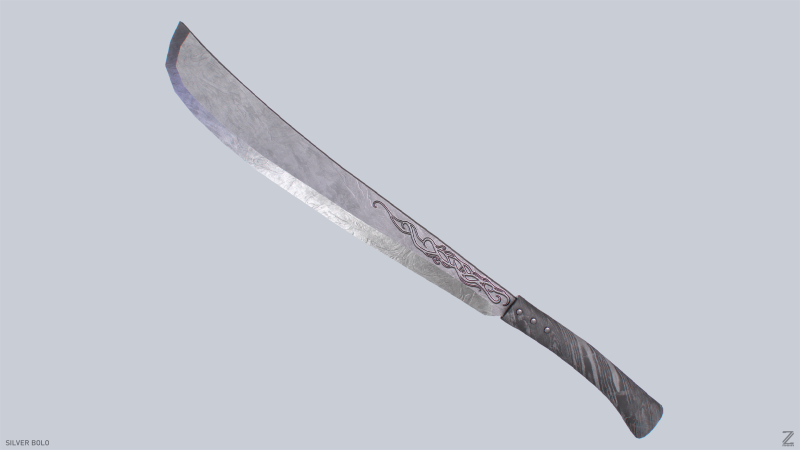 Silver bolo 3D-Modell .c4d .max .obj .3ds .fbx .stl .blend 