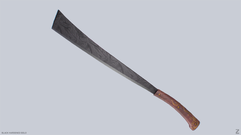 Black hardened bolo Modèle 3D .c4d .max .obj .3ds .fbx .stl .blend 