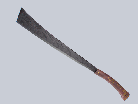 Black hardened bolo 3D Model