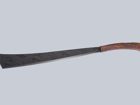 Black hardened bolo Modèle 3D