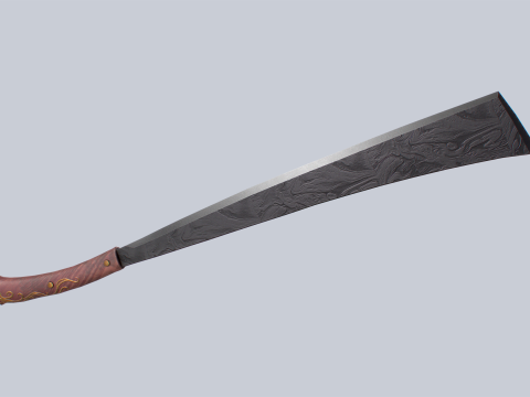 Black hardened bolo Modèle 3D