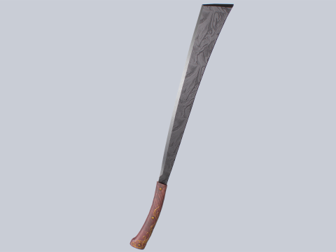 Black hardened bolo Modèle 3D