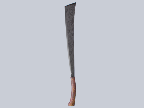 Black hardened bolo Modèle 3D