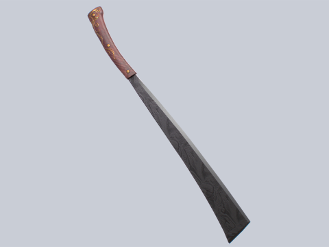 Black hardened bolo Modèle 3D