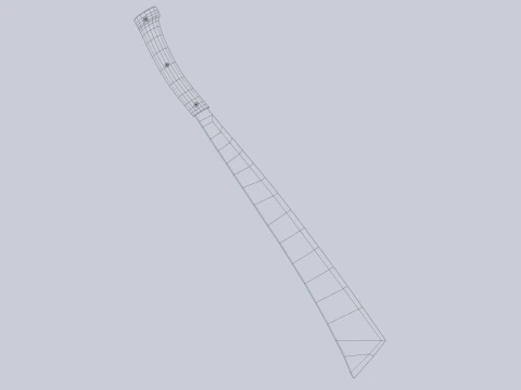 Bolo temprato nero Modello 3D