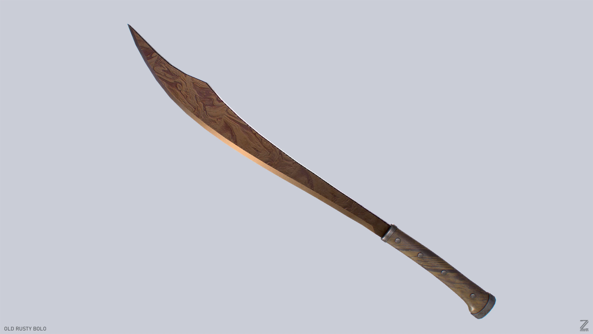 Old rusty bolo 3D Model .c4d .max .obj .3ds .fbx .stl .blend 