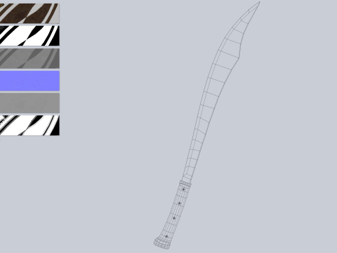 Old rusty bolo 3Dモデル