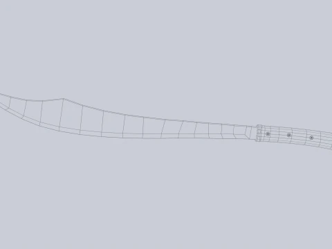 Old rusty bolo 3D Model