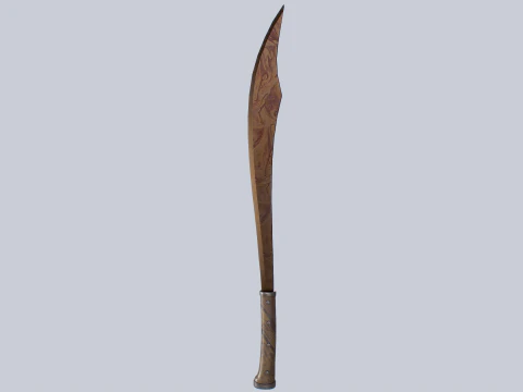 Old rusty bolo 3D Model