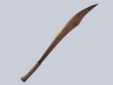 Old rusty bolo 3D Model