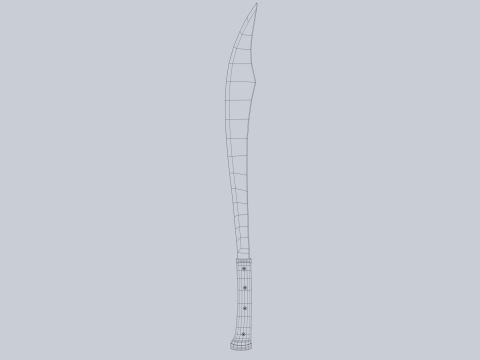 Old rusty bolo 3Dモデル