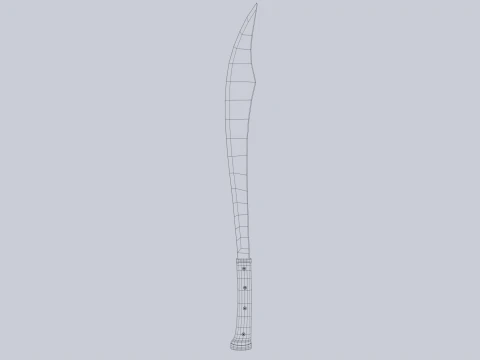 Old rusty bolo 3D Model