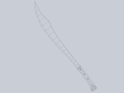 Old rusty bolo 3Dモデル