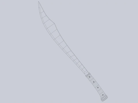 Old rusty bolo 3D Model