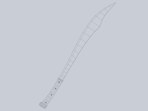 Old rusty bolo 3Dモデル