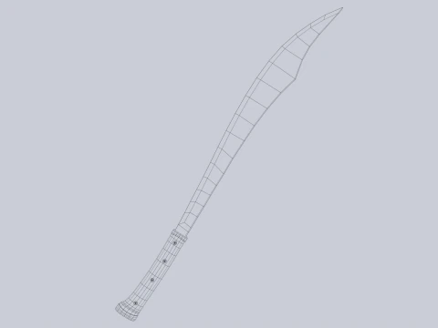 Old rusty bolo 3D Model