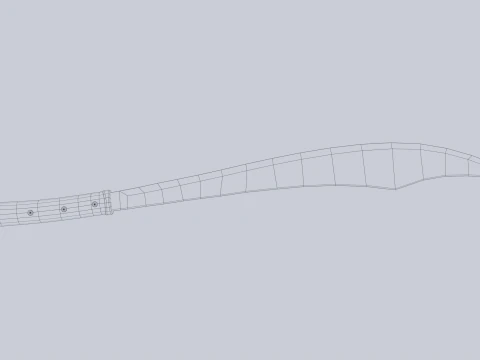 Old rusty bolo 3D Model
