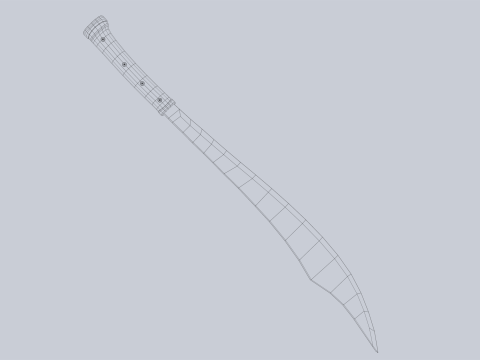 Old rusty bolo 3Dモデル