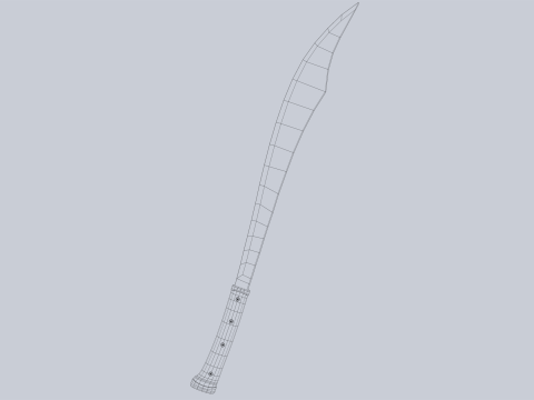 Old rusty bolo 3Dモデル