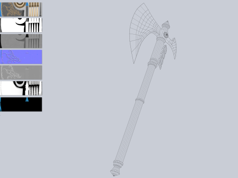 Frostbite axe 3D Model