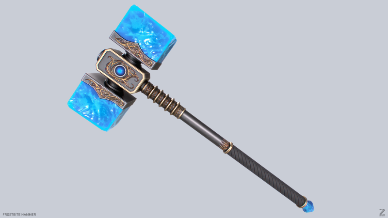 Frostbite hammer 3D 모델 .c4d .max .obj .3ds .fbx .stl .blend 