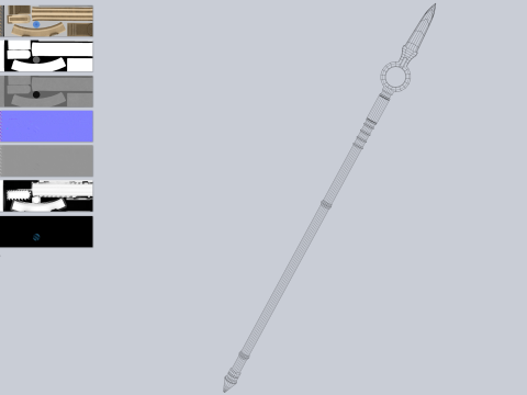 Frostbite spear 3D Модель