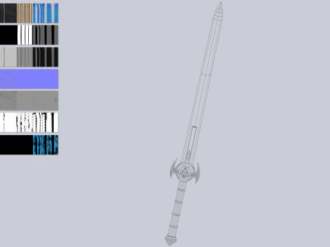 Espada congelada Modelo 3D